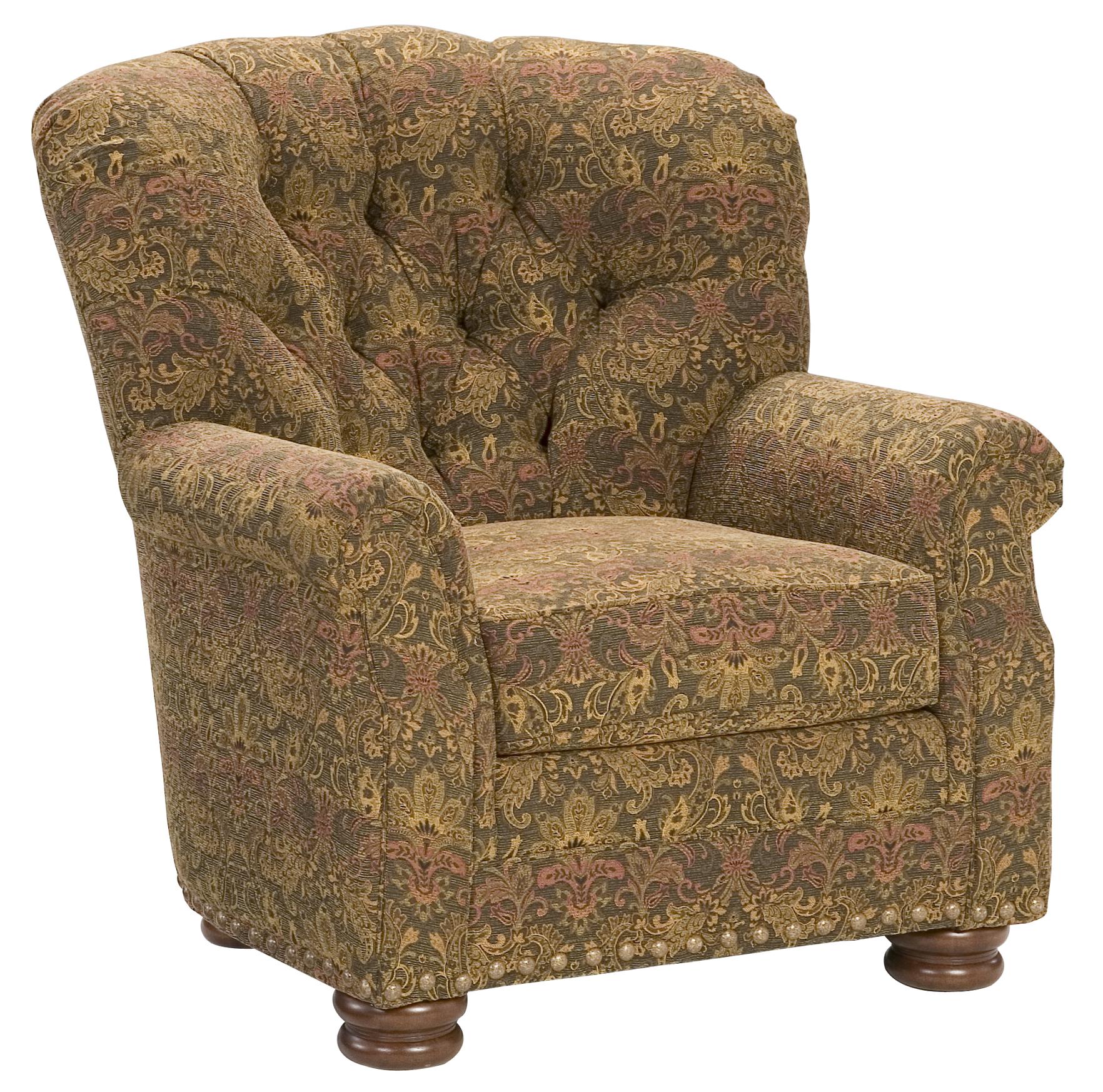 King Hickory King Hickory Accent Chairs and Ottomans 271 Oscar Tufted Back Chair with Nail Head Trim Stuckey Furniture Upholstered Chairs